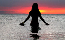 girl sunset